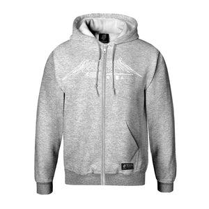 Zip-Hoodie grau meliert